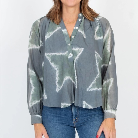 [V. DE. VINSTER] Star Tye Dye Print Blouse - Size Small NWT - Picture 1 of 5